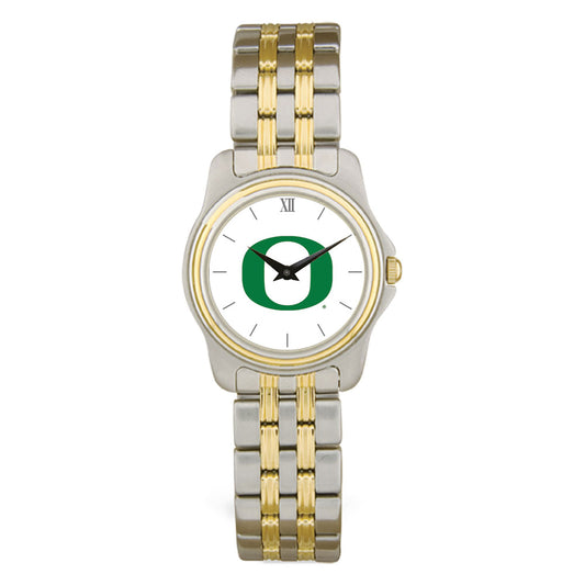 Women's Silver/Gold Oregon Ducks Two-Tone Wristwatch