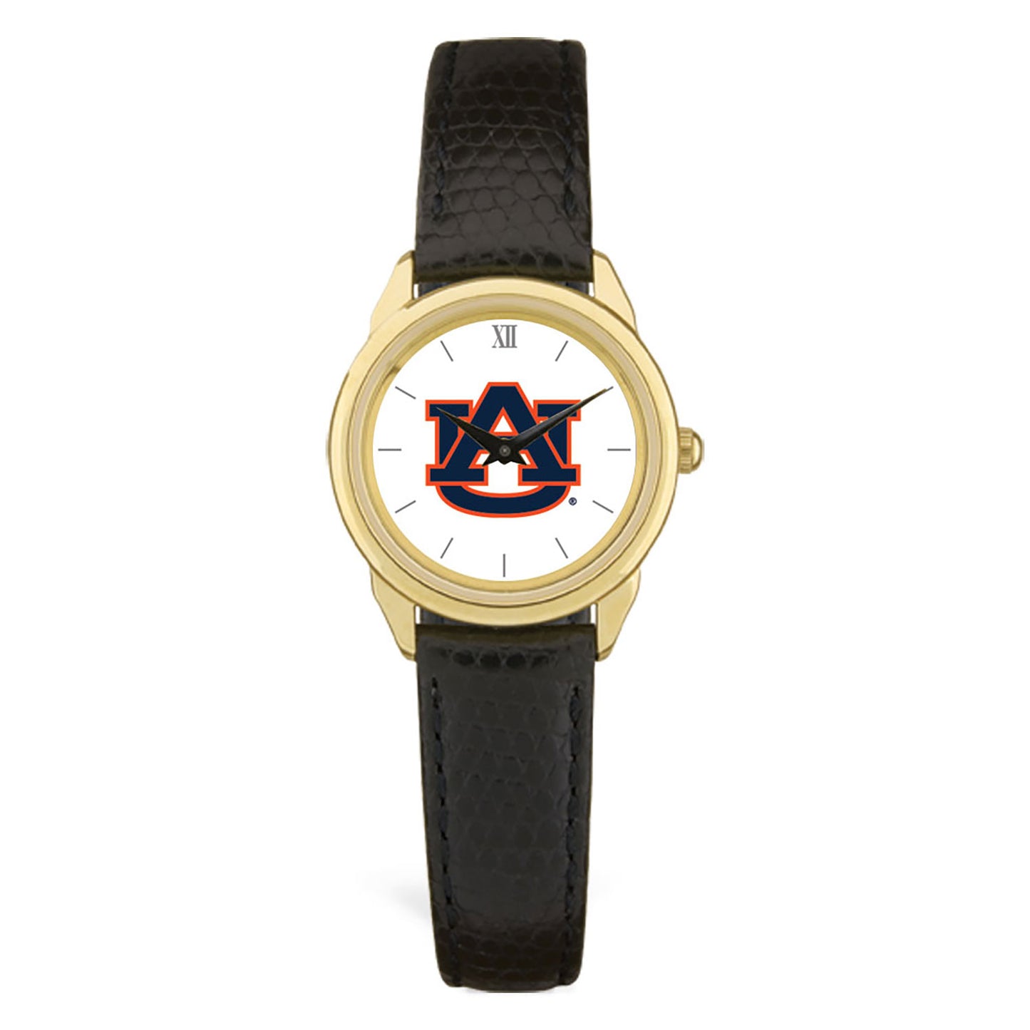 Women's Black Auburn Tigers Leather Watch
