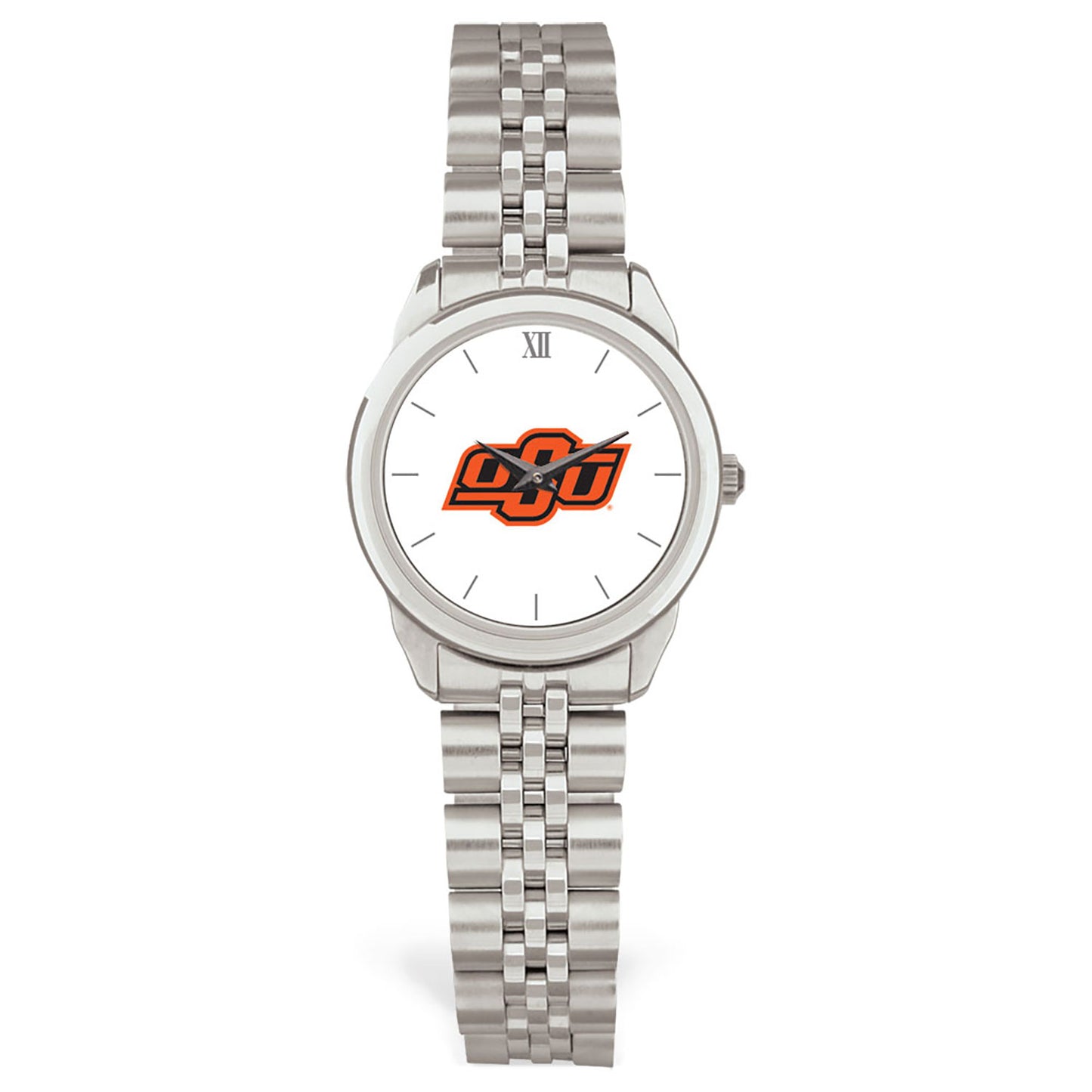 Women's Silver Oklahoma State Cowboys Rolled Link Watch