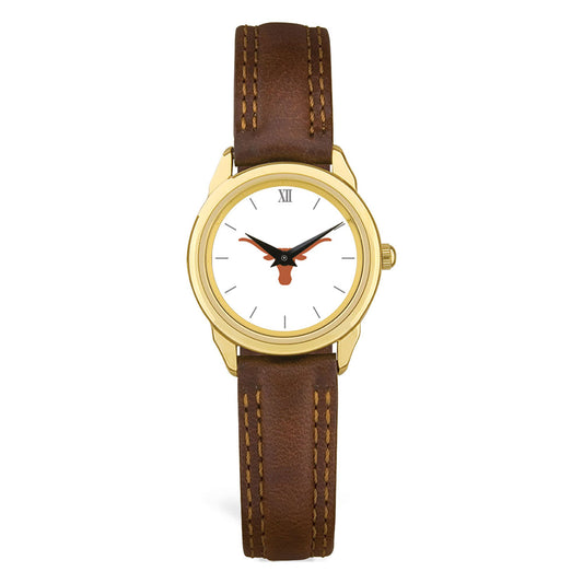 Women's Brown Texas Longhorns Leather Watch