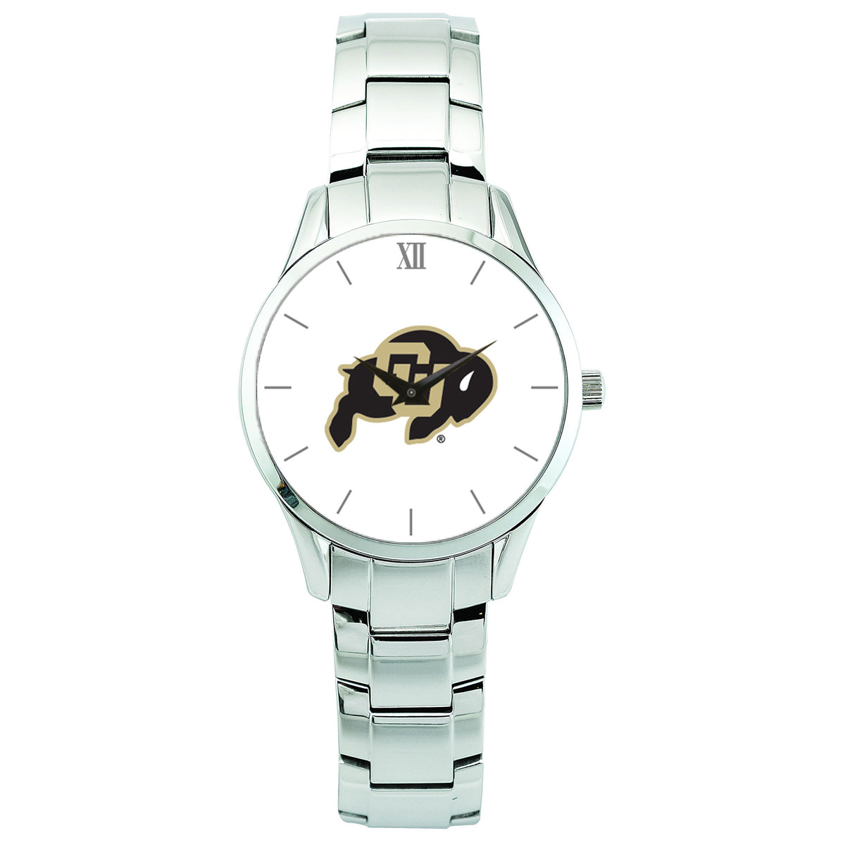 Men's Silver Colorado Buffaloes Stainless Steel Wristwatch