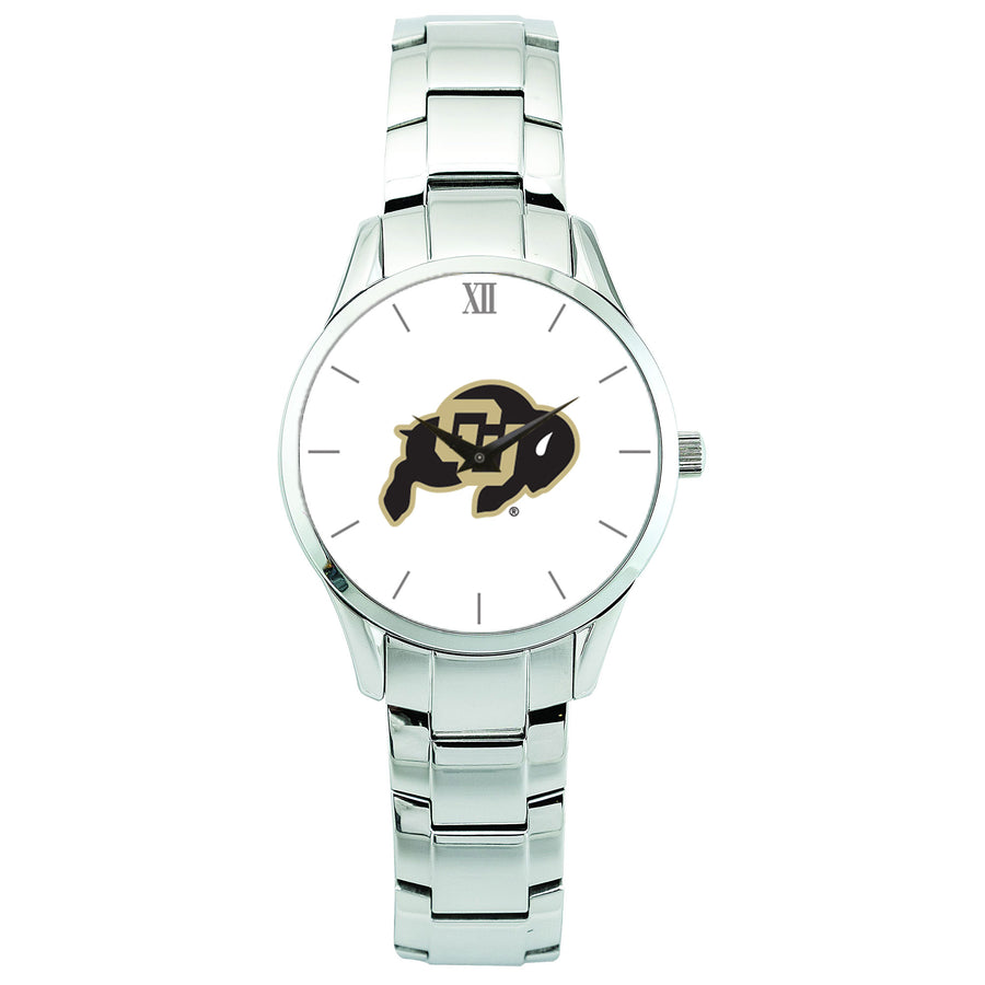 Men's Silver Colorado Buffaloes Stainless Steel Wristwatch