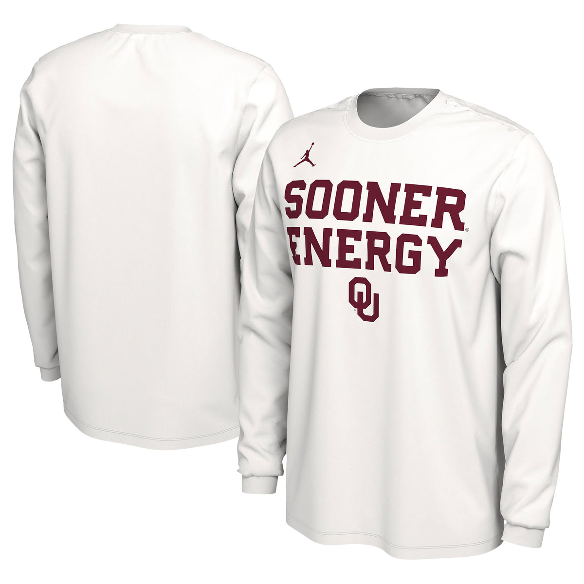 Unisex Jordan Brand  White Oklahoma Sooners 2024 On-Court Bench Energy Long Sleeve T-Shirt