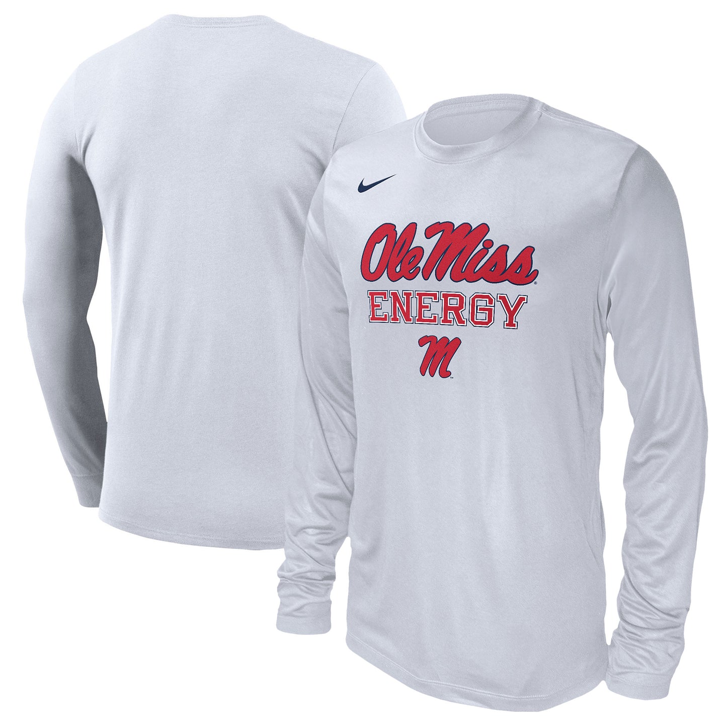 Unisex Nike  White Ole Miss Rebels 2024 On-Court Bench Long Sleeve T-Shirt