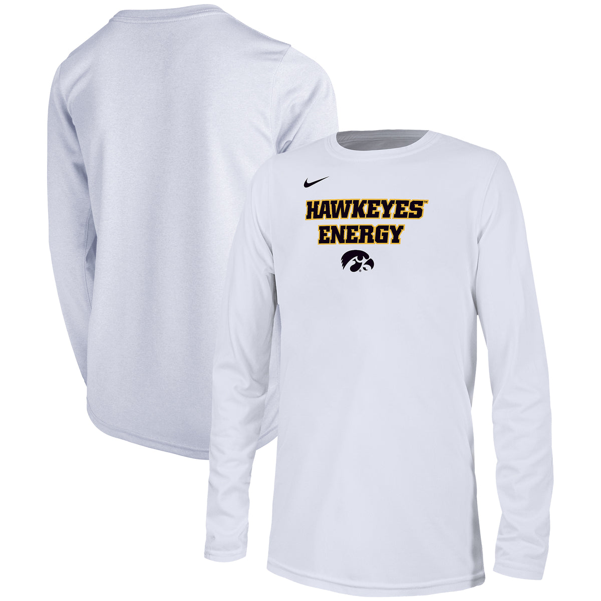 Youth Nike  White Iowa Hawkeyes 2024 On-Court Bench Energy T-Shirt