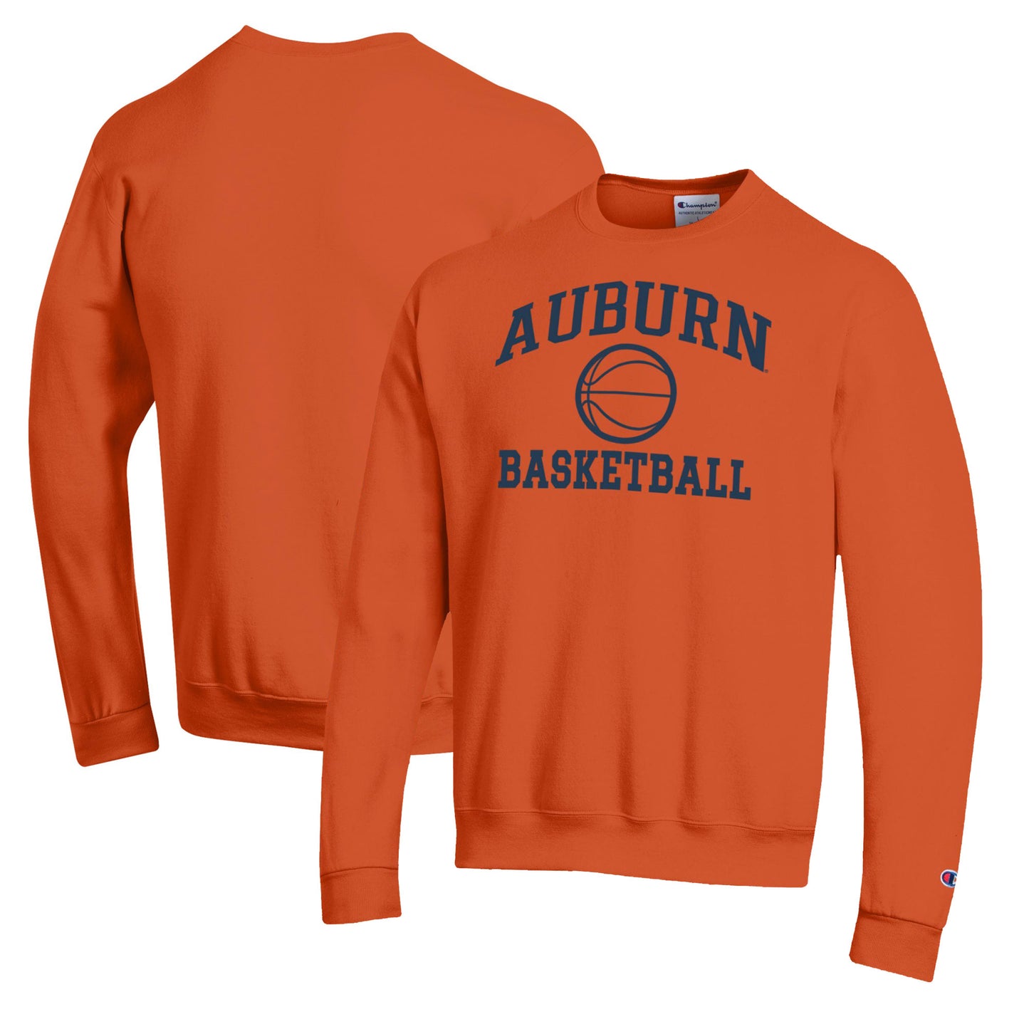 Men's Champion Orange Auburn Tigers Basketball Icon Pullover Crewneck Sweatshirt