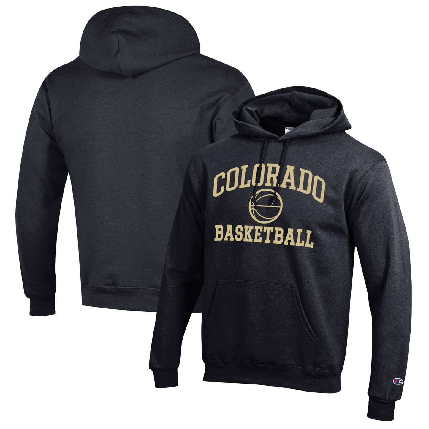 Men's Champion Black Colorado Buffaloes Basketball Icon Pullover Hoodie