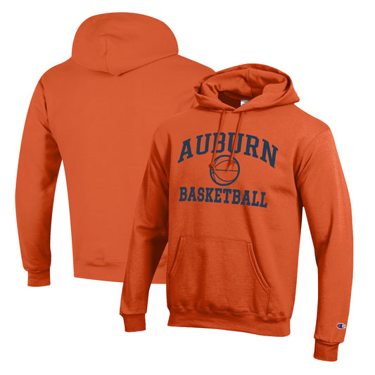 Men's Champion Orange Auburn Tigers Basketball Icon Pullover Hoodie