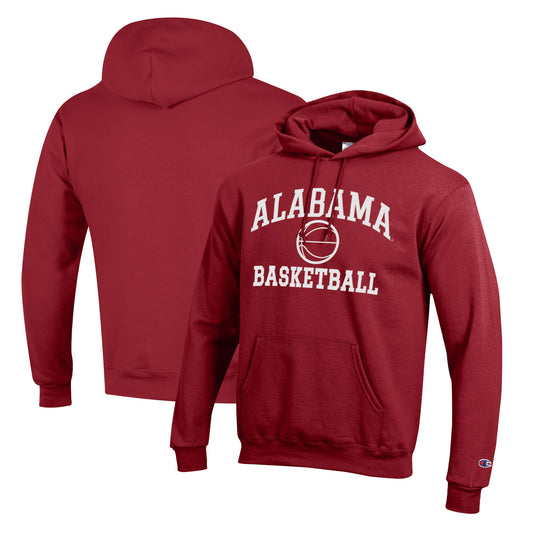 Men's Champion Crimson Alabama Crimson Tide Basketball Icon Pullover Hoodie