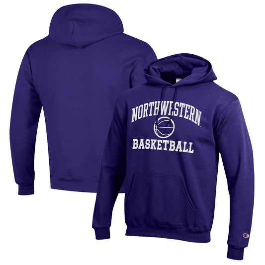 Men's Champion Purple Northwestern Wildcats Basketball Icon Pullover Hoodie