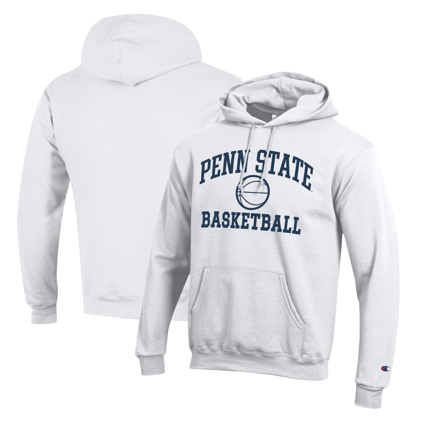 Men's Champion White Penn State Nittany Lions Basketball Icon Pullover Hoodie