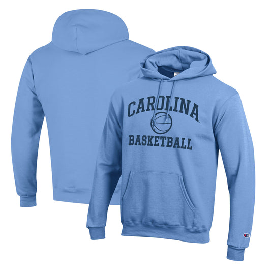 Men's Champion Carolina Blue North Carolina Tar Heels Basketball Icon Pullover Hoodie