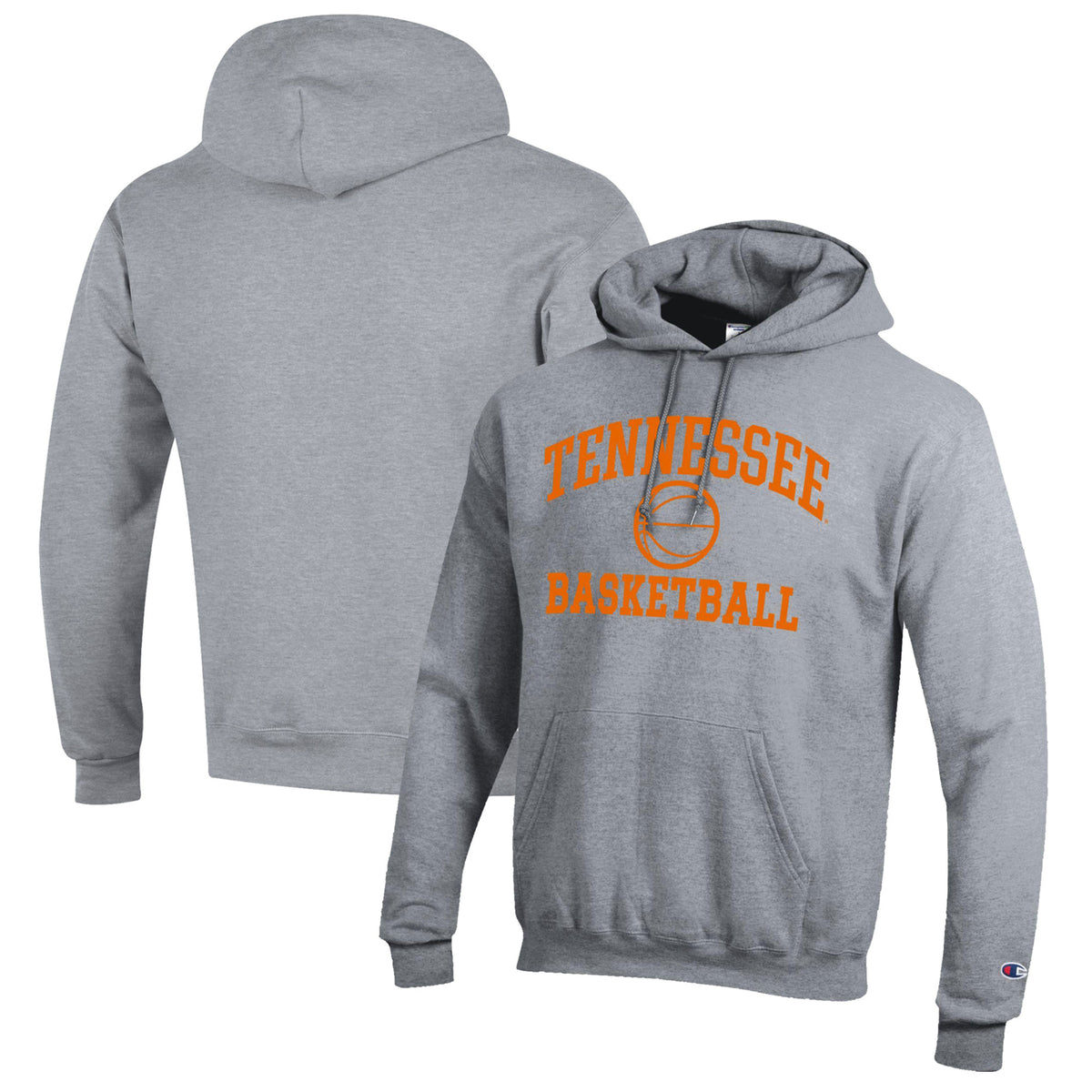 Men's Champion Heather Gray Tennessee Volunteers Basketball Icon Pullover Hoodie