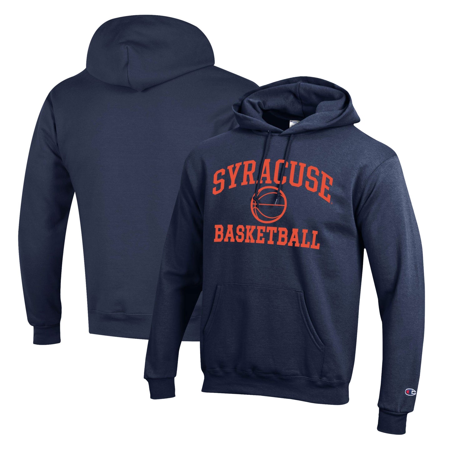 Men's Champion Navy Syracuse Orange Basketball Icon Pullover Hoodie