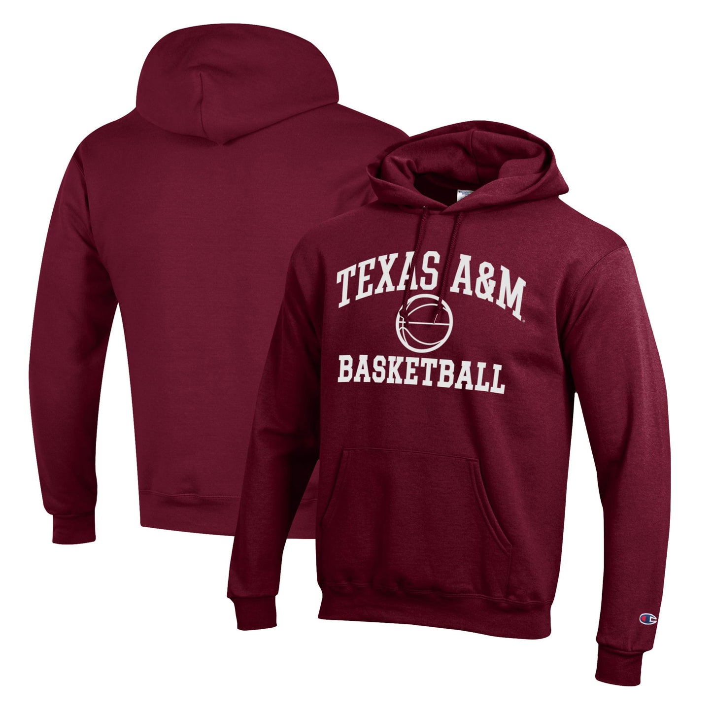 Men's Champion Maroon Texas A&M Aggies Basketball Icon Pullover Hoodie