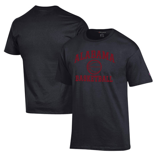 Men's Champion Black Alabama Crimson Tide Basketball Icon T-Shirt