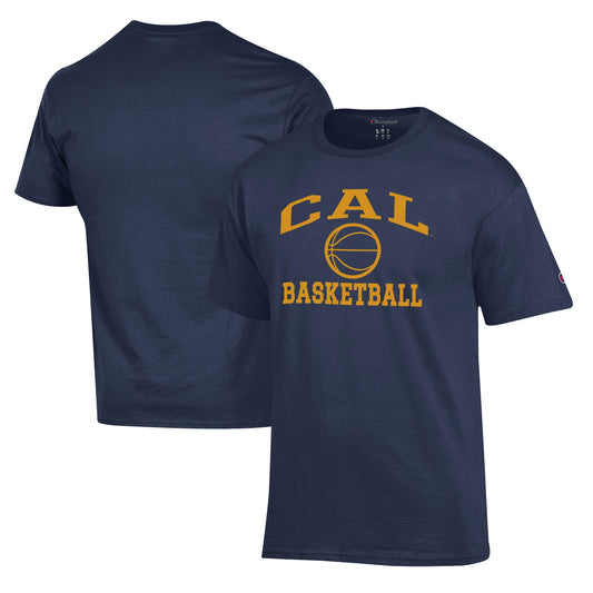 Men's Champion Navy Cal Bears Basketball Icon T-Shirt