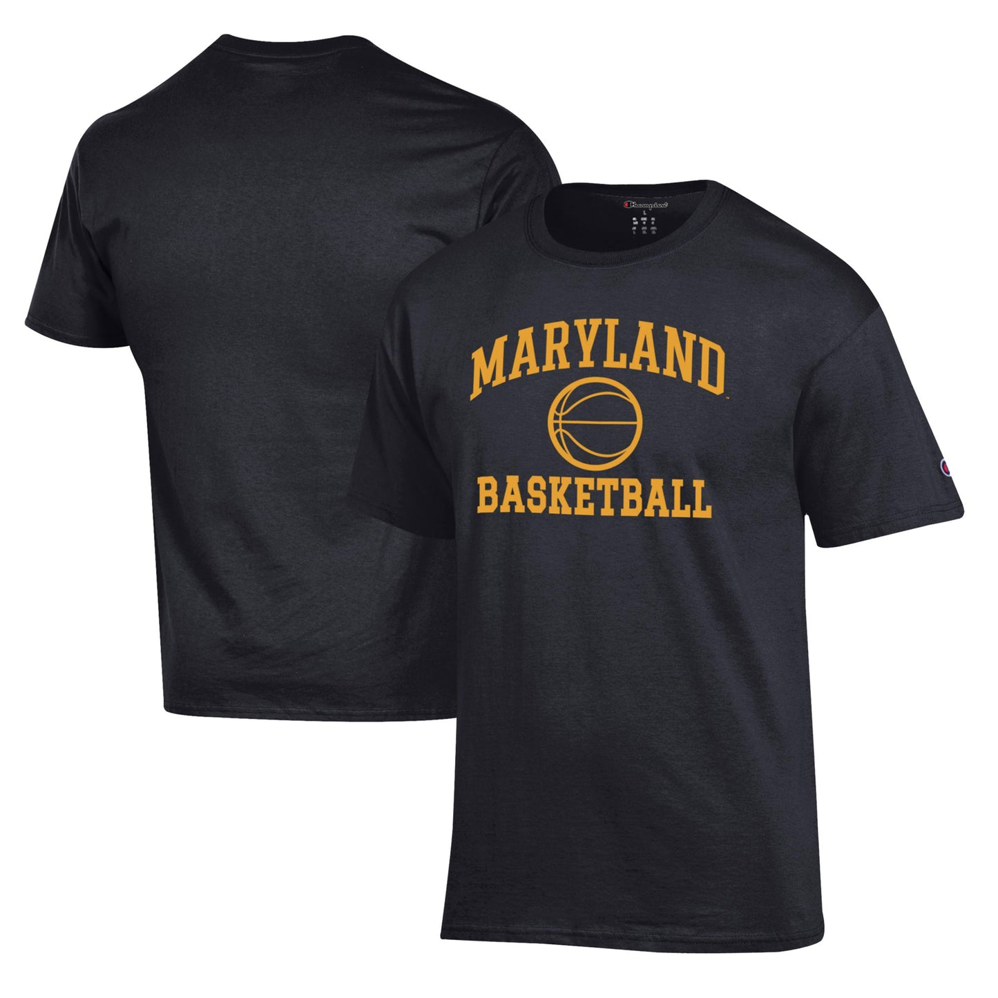 Men's Champion Black Maryland Terrapins Basketball Icon T-Shirt