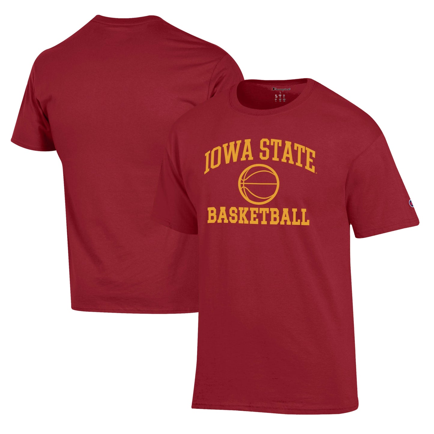 Men's Champion Cardinal Iowa State Cyclones Basketball Icon T-Shirt