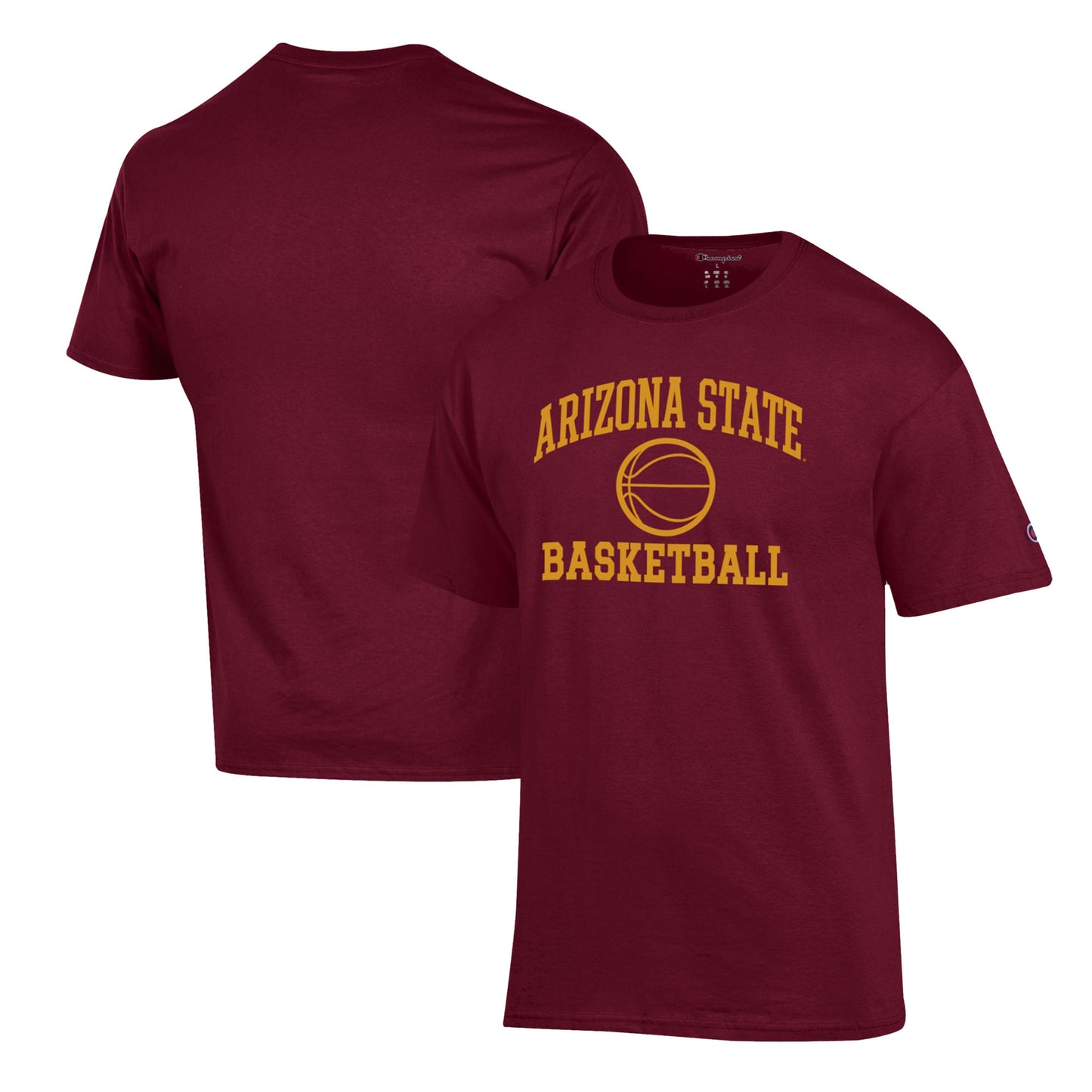 Men's Champion Maroon Arizona State Sun Devils Basketball Icon T-Shirt