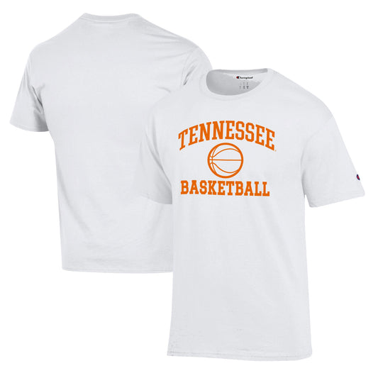 Men's Champion White Tennessee Volunteers Basketball Icon T-Shirt