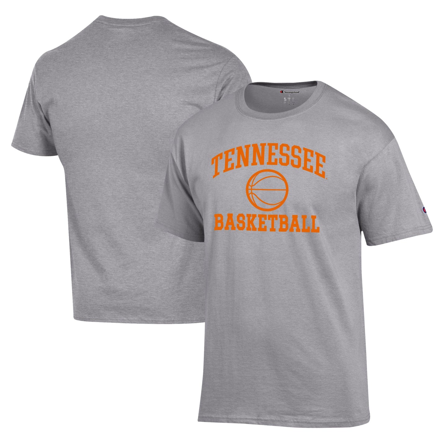 Men's Champion Heather Gray Tennessee Volunteers Basketball Icon T-Shirt