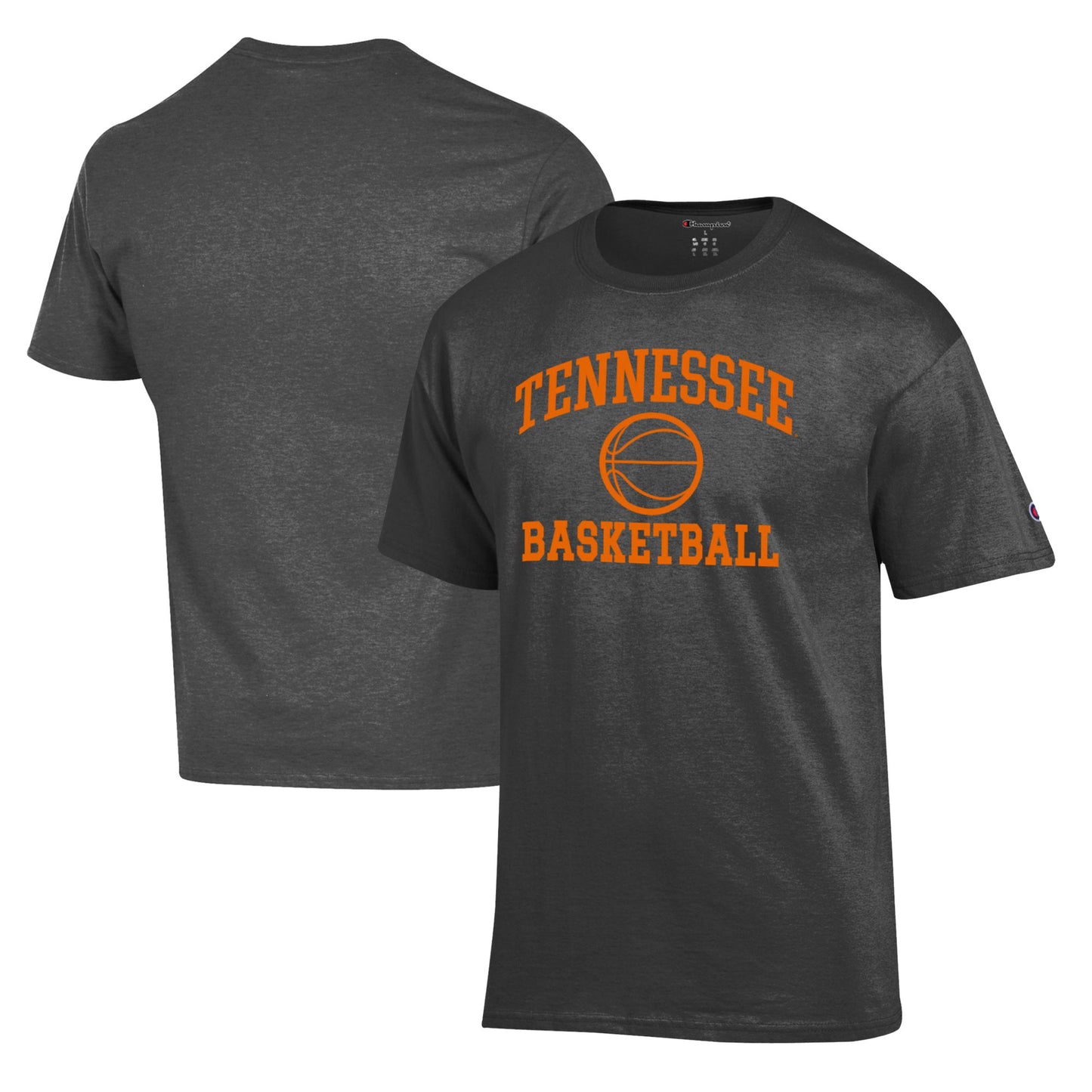 Men's Champion Charcoal Tennessee Volunteers Basketball Icon T-Shirt