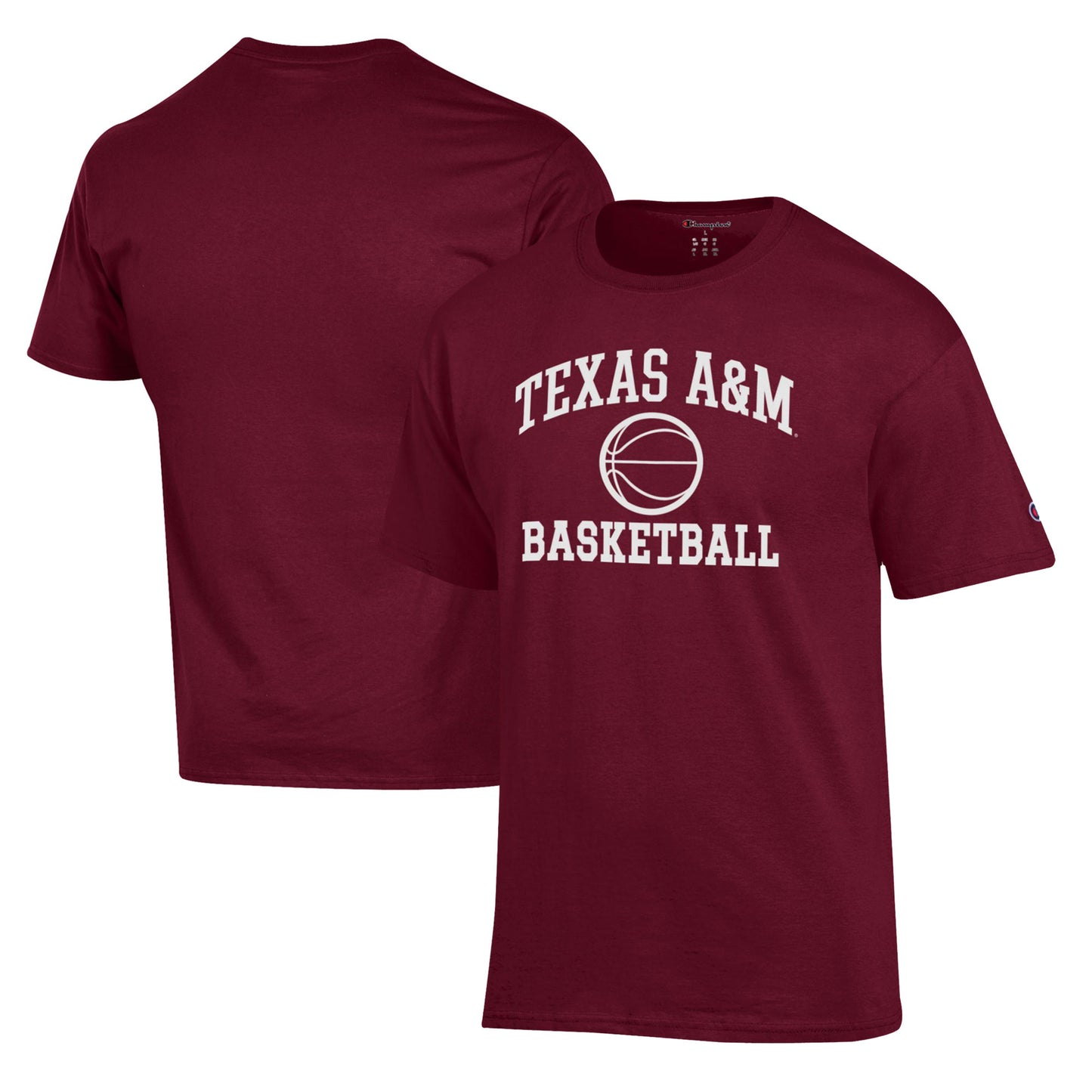 Men's Champion Maroon Texas A&M Aggies Basketball Icon T-Shirt