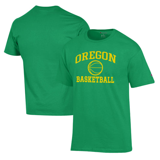 Men's Champion Green Oregon Ducks Basketball Icon T-Shirt