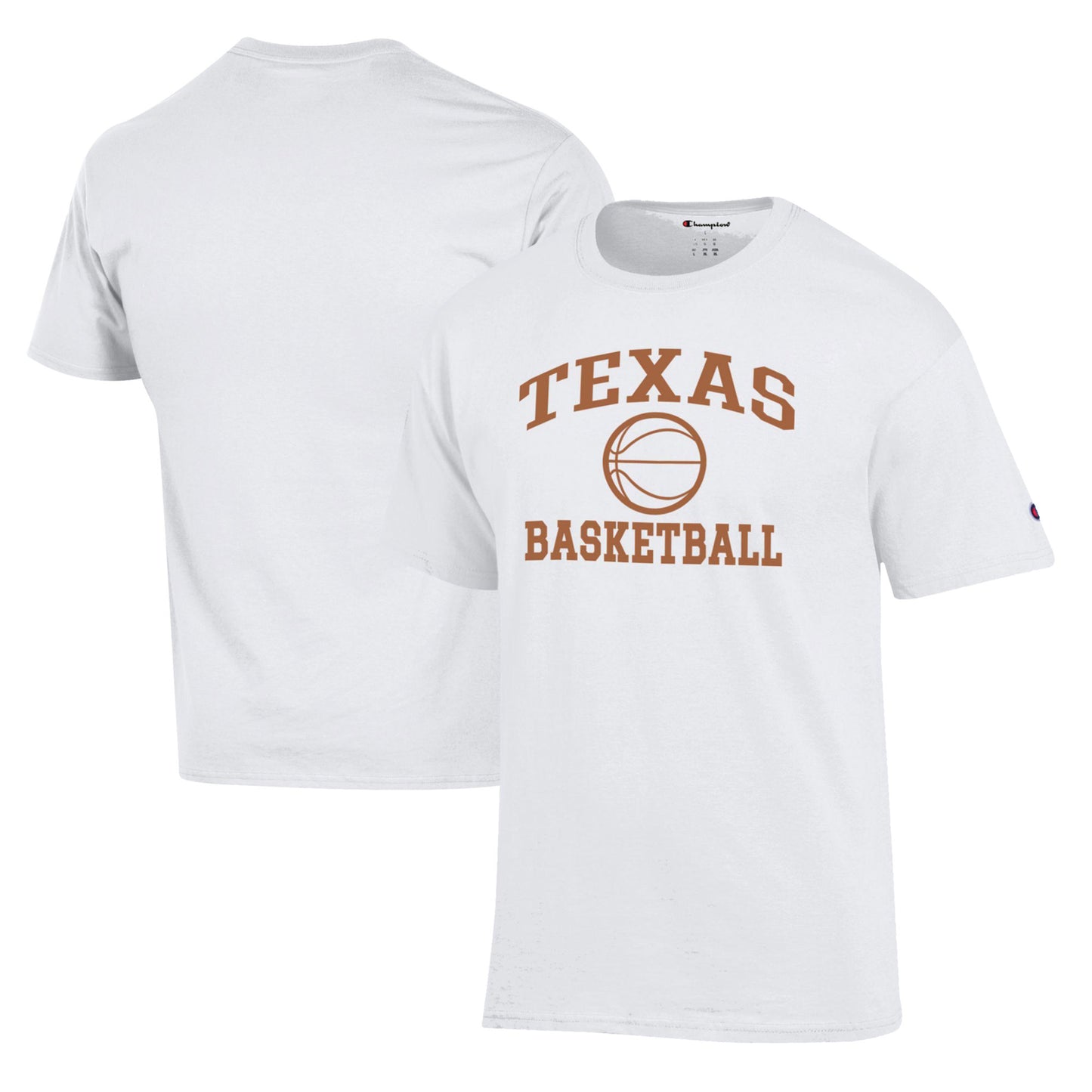 Men's Champion White Texas Longhorns Basketball Icon T-Shirt