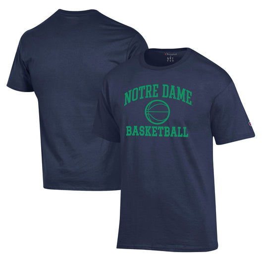 Men's Champion Navy Notre Dame Fighting Irish Basketball Icon T-Shirt