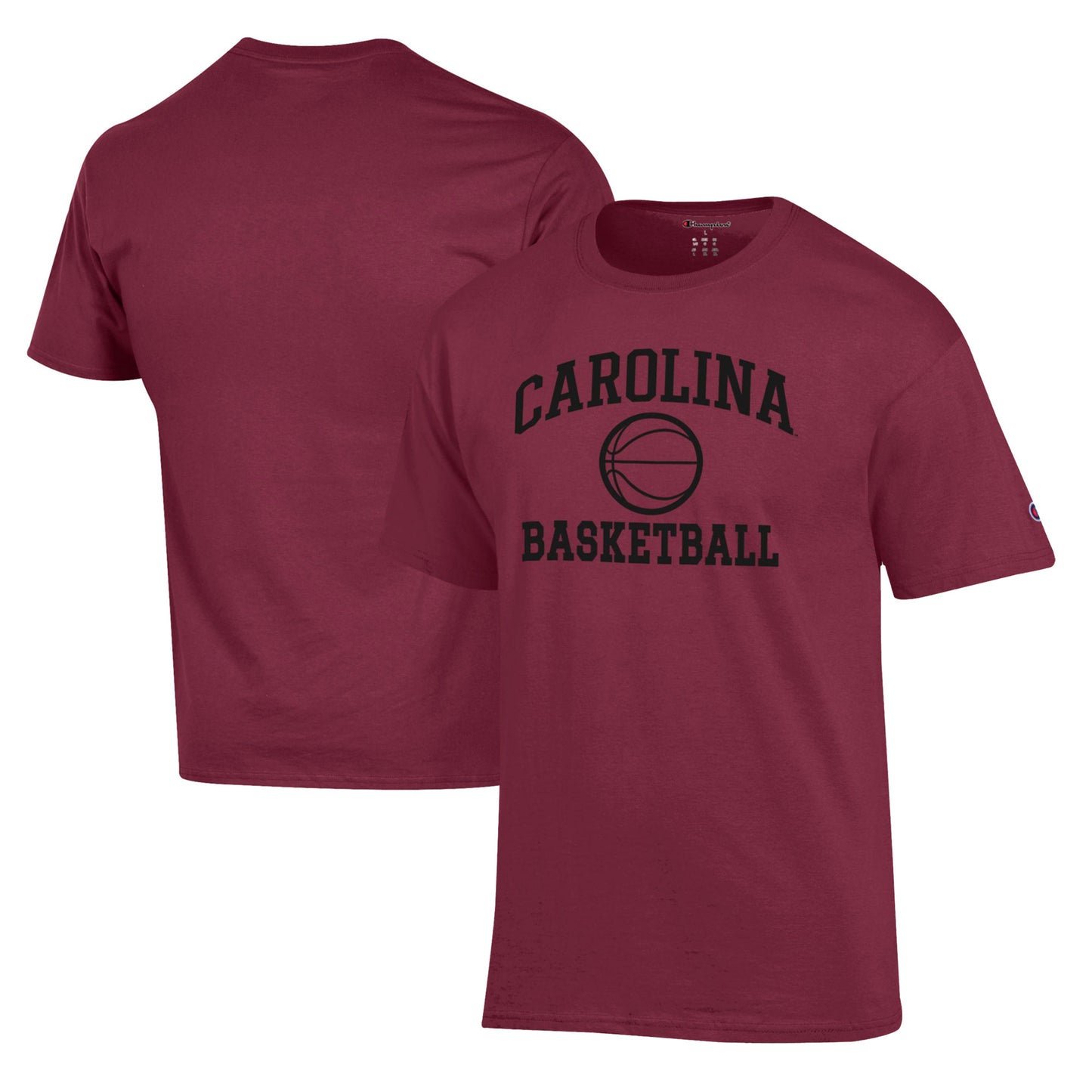 Men's Champion Garnet South Carolina Gamecocks Basketball Icon T-Shirt