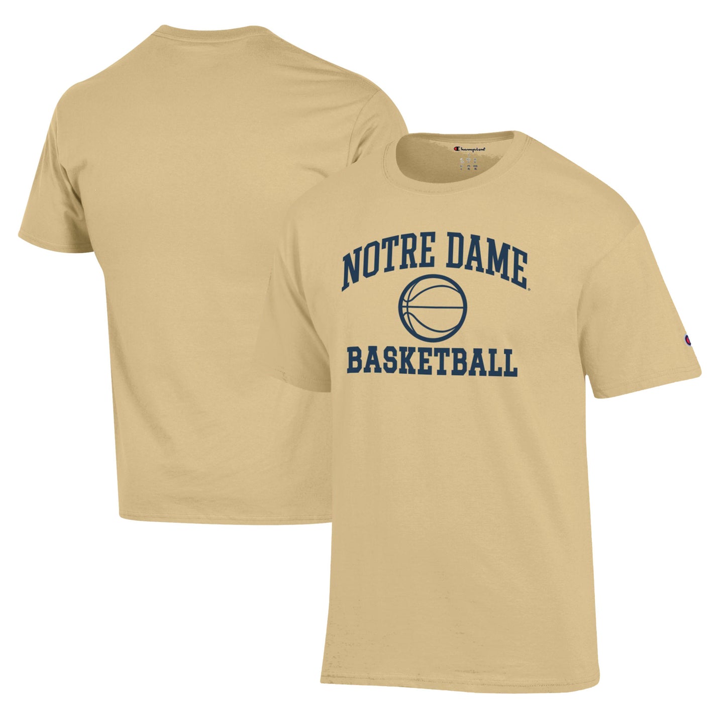 Men's Champion Gold Notre Dame Fighting Irish Basketball Icon T-Shirt