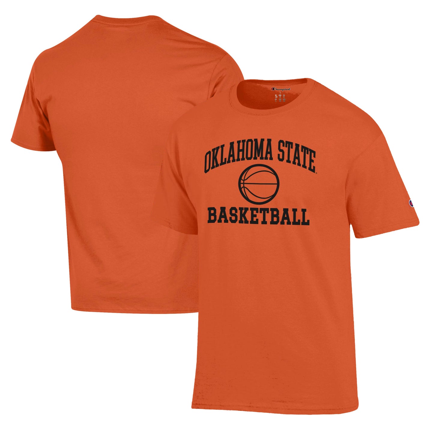Men's Champion Orange Oklahoma State Cowboys Basketball Icon T-Shirt