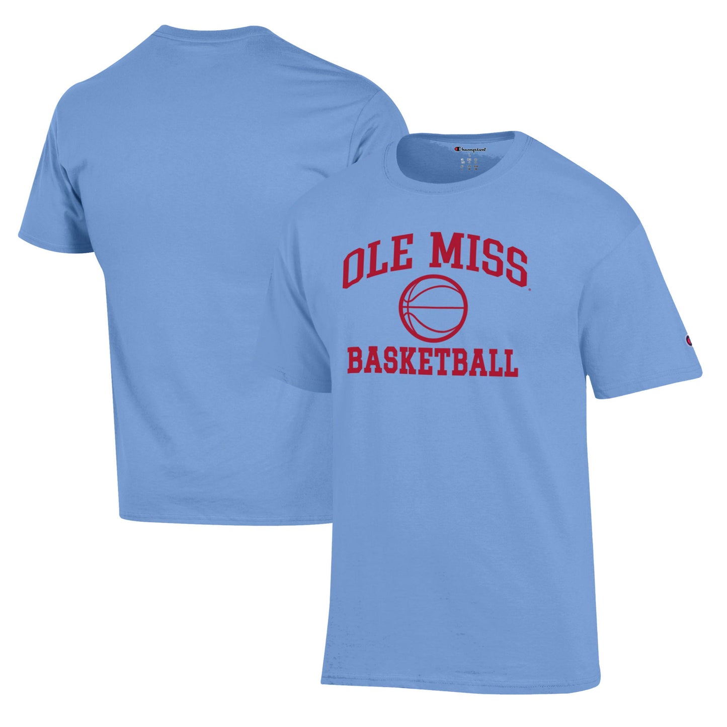 Men's Champion Powder Blue Ole Miss Rebels Basketball Icon T-Shirt