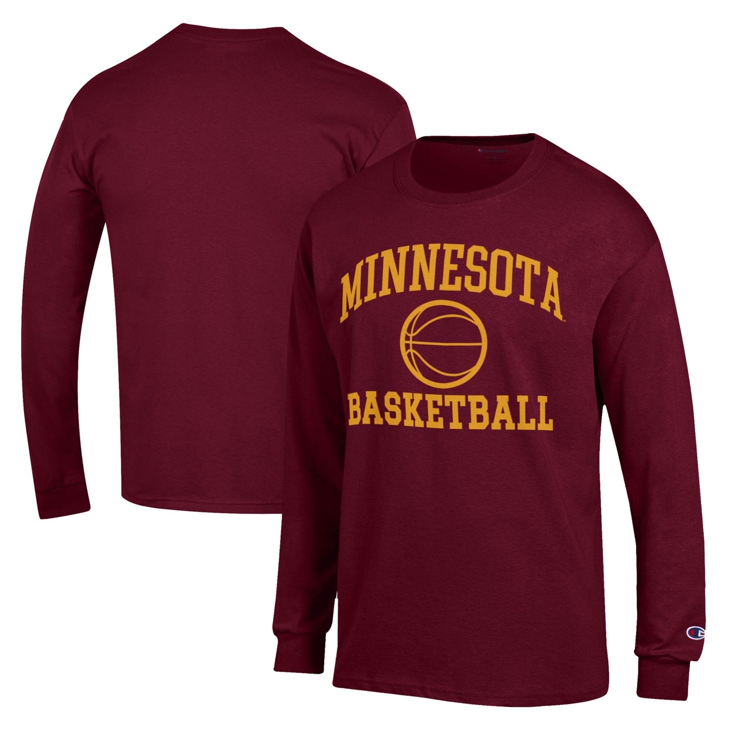 Men's Champion Maroon Minnesota Golden Gophers Basketball Icon Long Sleeve T-Shirt