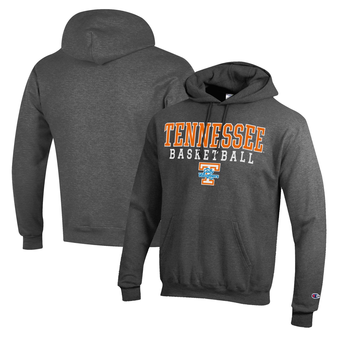 Men's Champion Charcoal Tennessee Volunteers Lady Vols Basketball Stack Pullover Hoodie