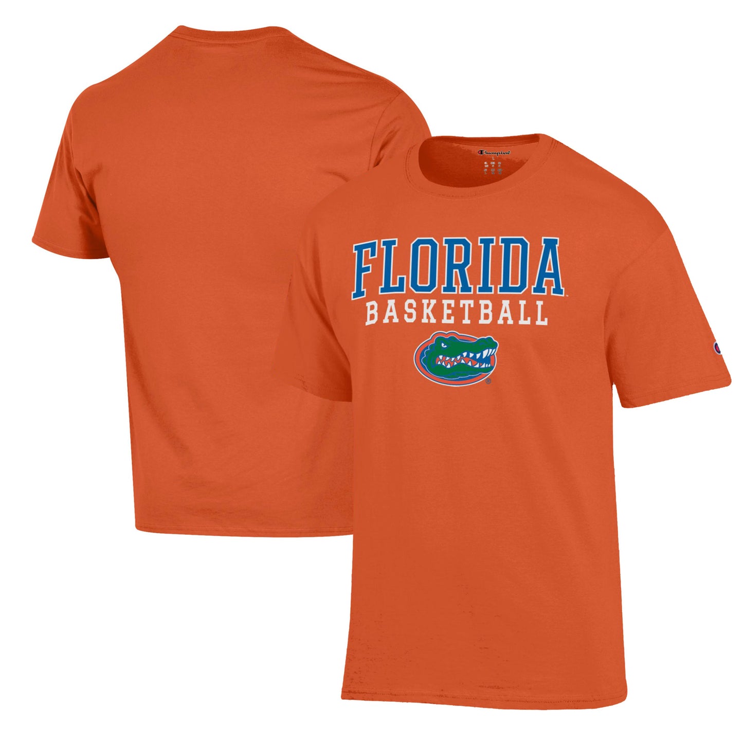 Men's Champion Orange Florida Gators Basketball Stack T-Shirt