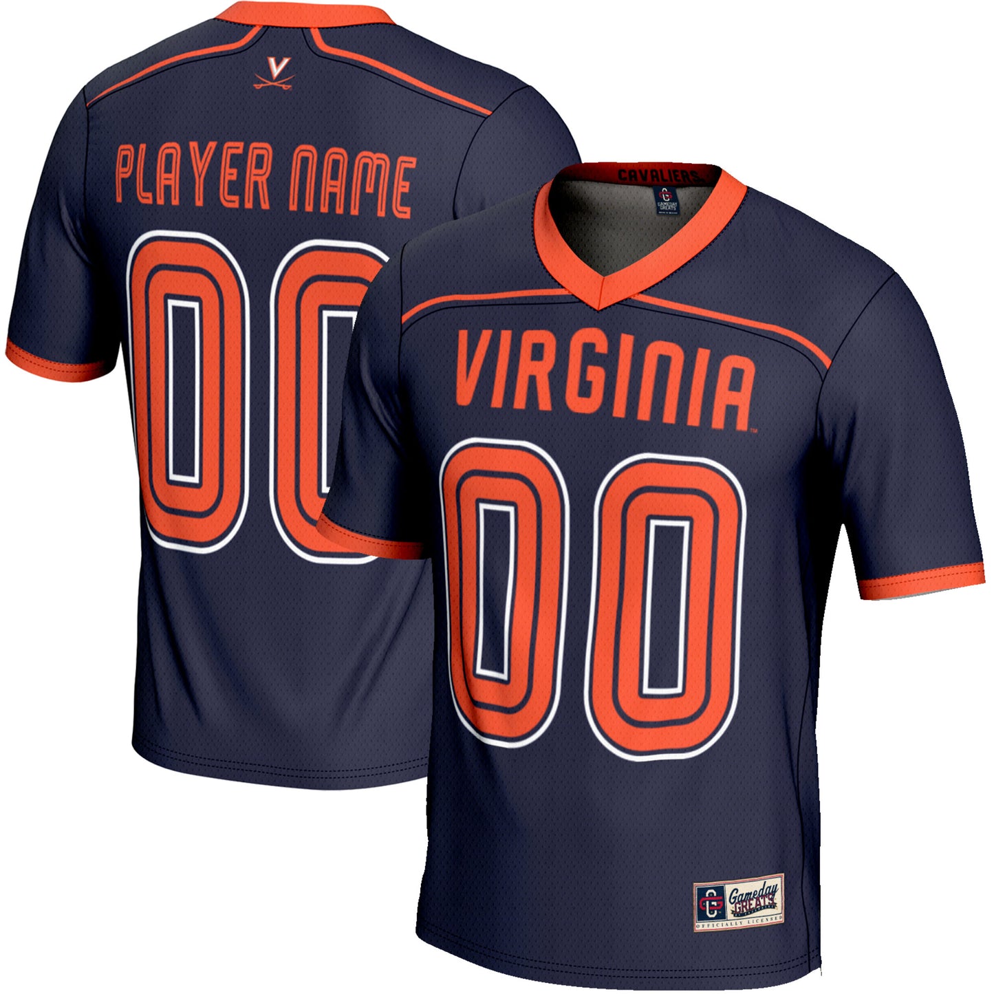 Men's GameDay Greats  Navy Virginia Cavaliers NIL Pick-A-Player Lightweight Lacrosse Jersey