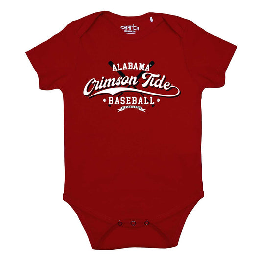 Newborn & Infant Garb Crimson Alabama Crimson Tide Otis Baseball Bodysuit