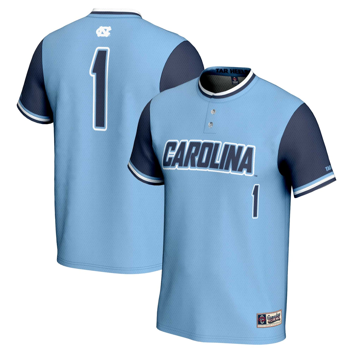 Youth GameDay Greats #1 Carolina Blue North Carolina Tar Heels Lightweight Softball Jersey