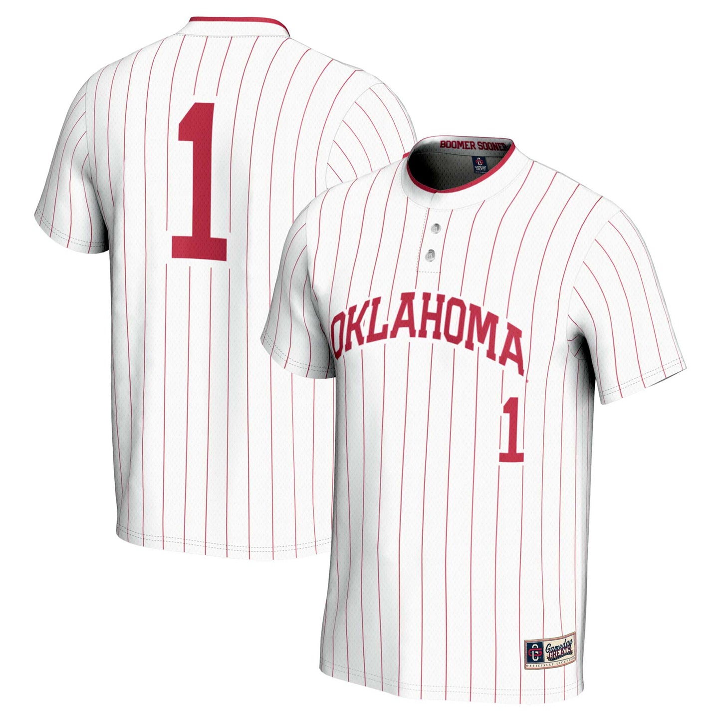 Youth GameDay Greats #1 White Oklahoma Sooners Lightweight Softball Jersey