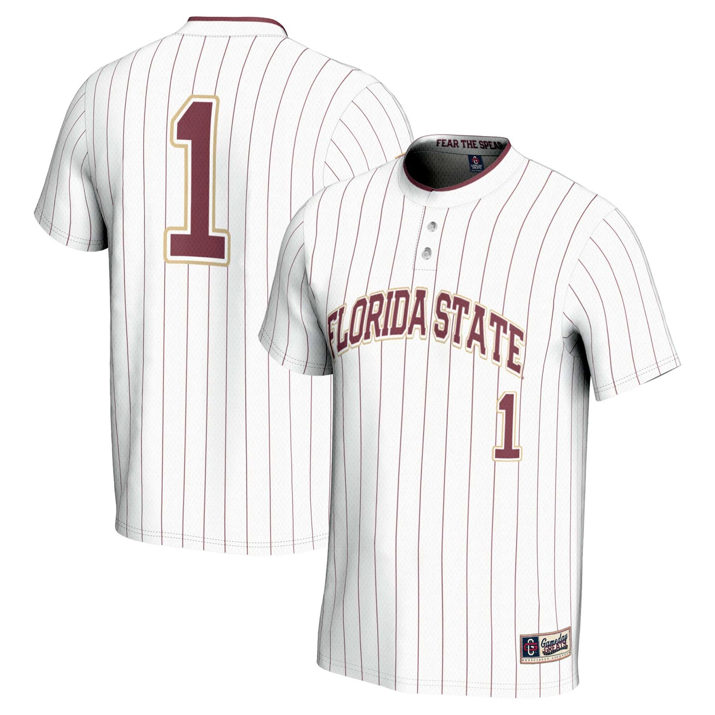 Youth GameDay Greats #1 White Florida State Seminoles Lightweight Softball Jersey