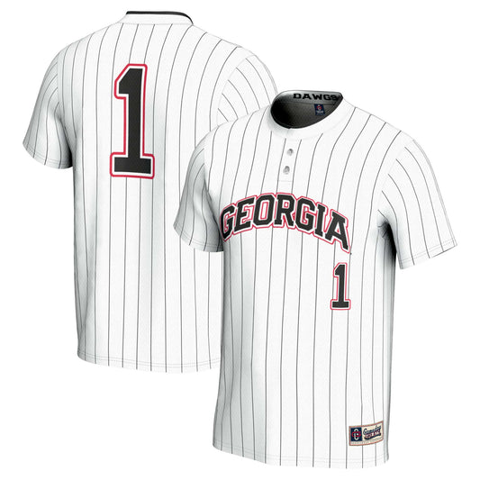 Youth GameDay Greats #1 White Georgia Bulldogs Lightweight Softball Jersey