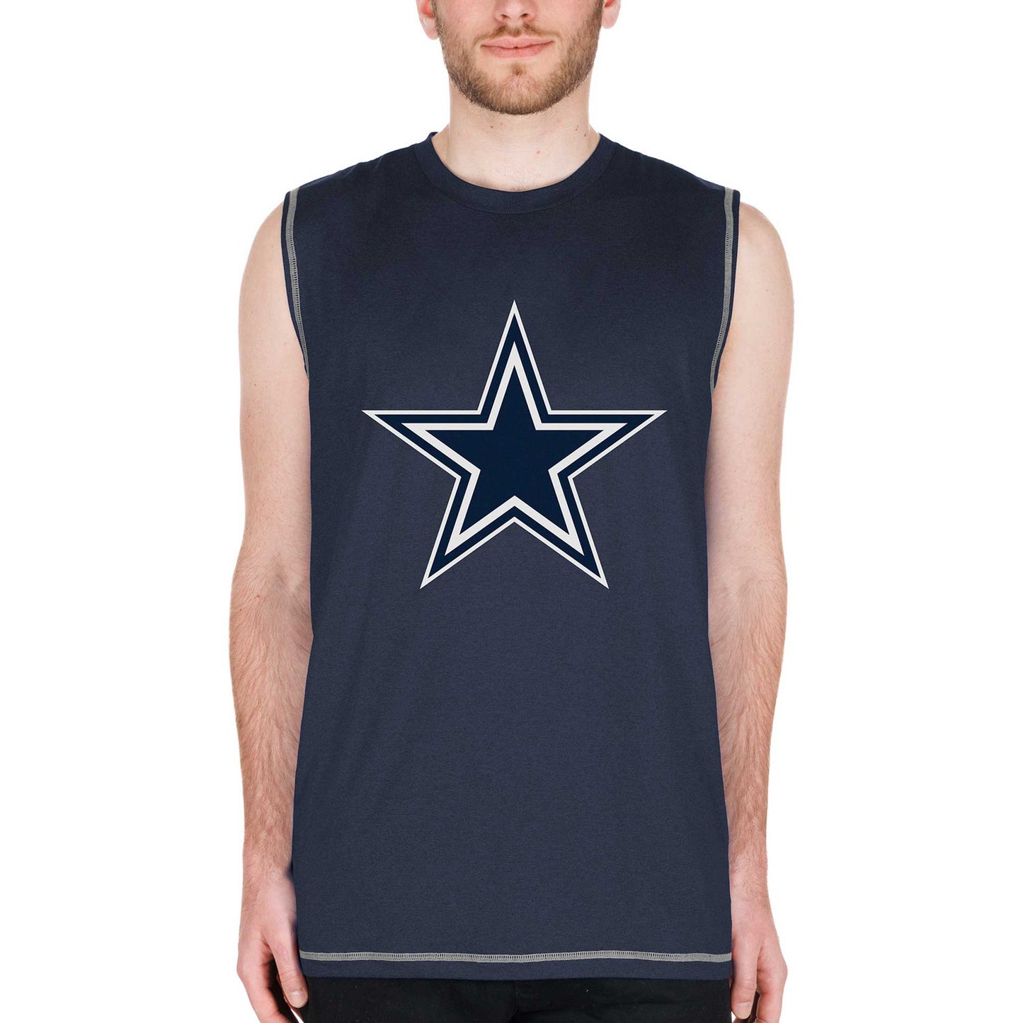 Men's New Era Navy Dallas Cowboys Muscle Tank Top