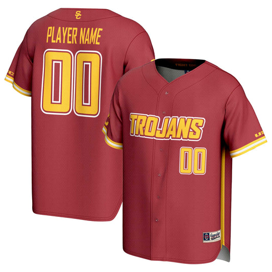 Men's GameDay Greats  Cardinal USC Trojans NIL Pick-A-Player Baseball Lightweight Jersey