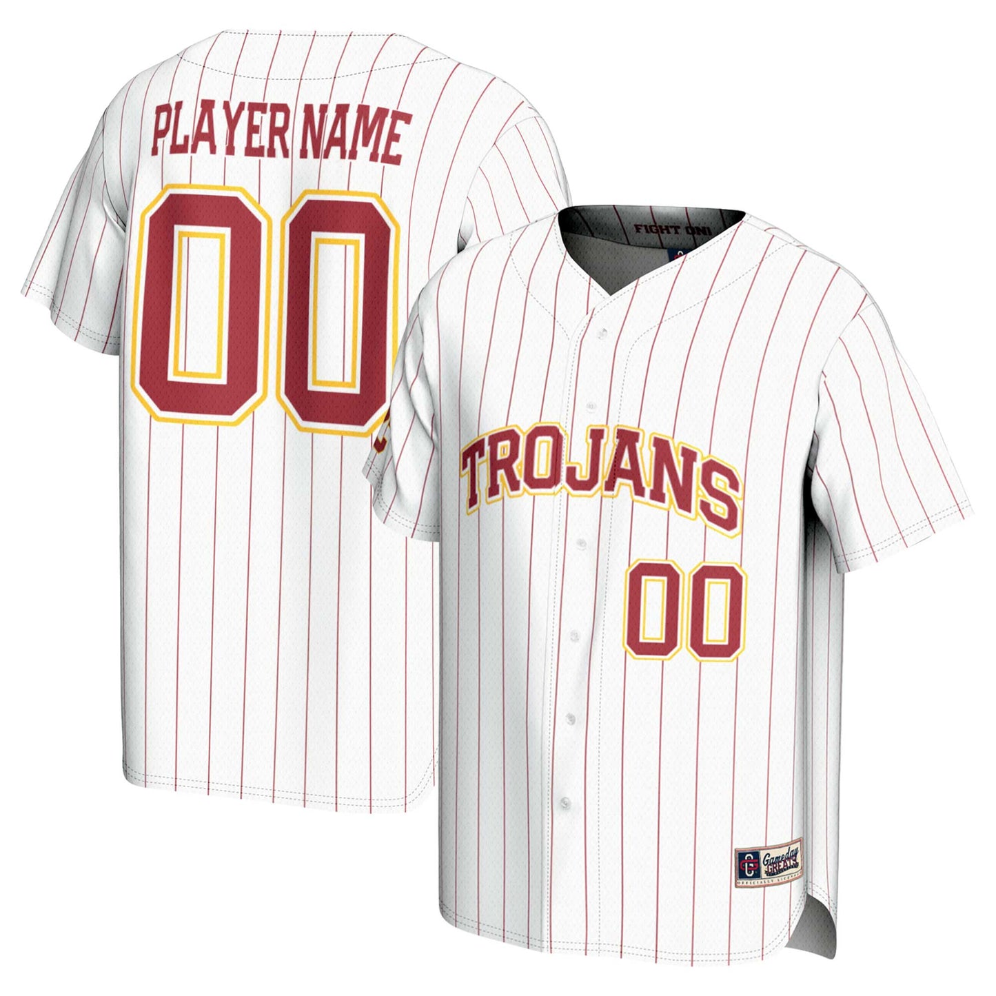 Men's GameDay Greats  White USC Trojans NIL Pick-A-Player Baseball Lightweight Jersey