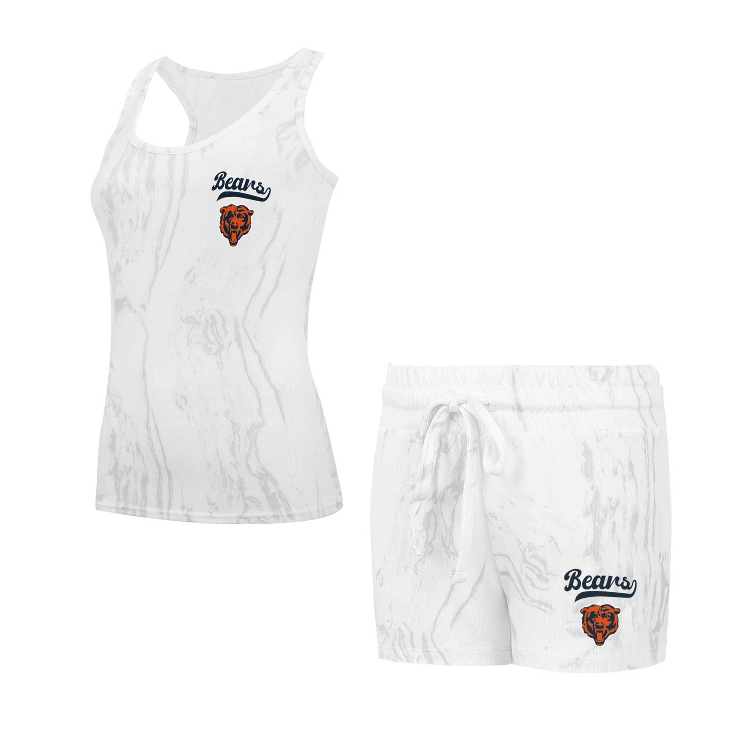 Women's Concepts Sport Chicago Bears Quartz Hacci Knit Tank Top & Shorts Sleep Set