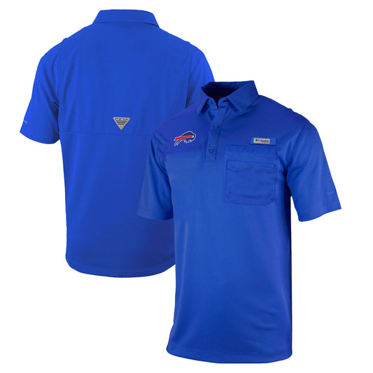 Men's Columbia  Royal Buffalo Bills Omni-Wick Flycaster Pocket Polo