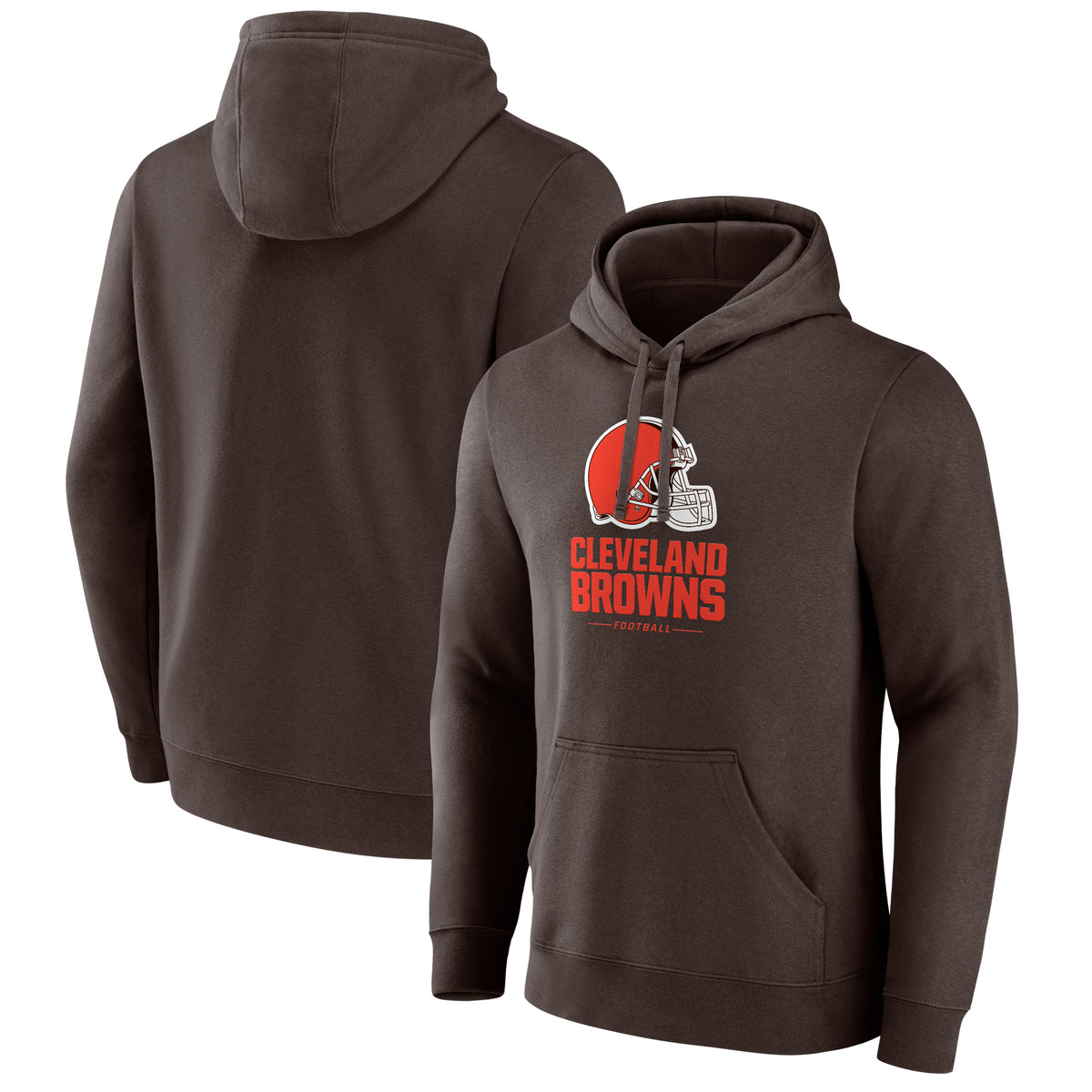 Men's Fanatics Brown Cleveland Browns Team Lockup Pullover Hoodie